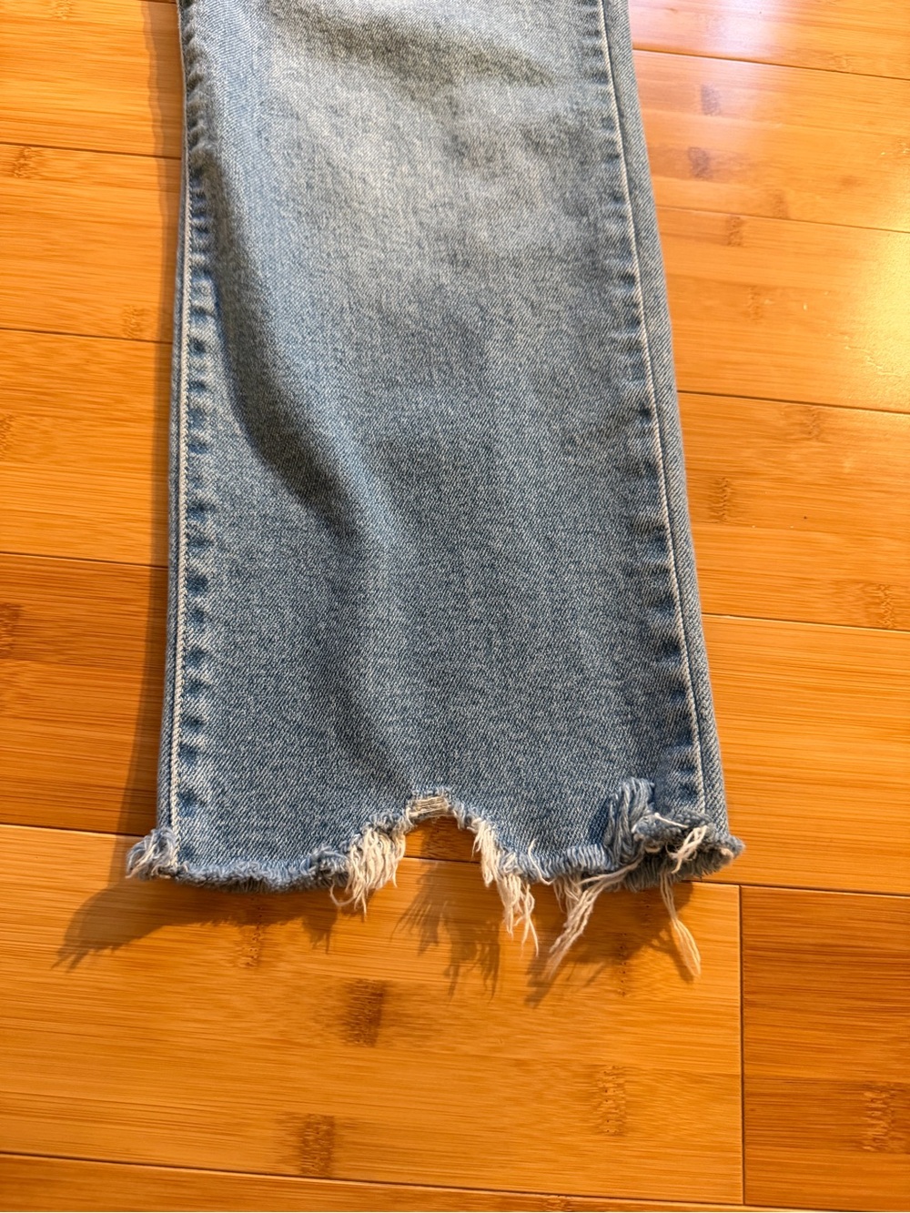 Just Black Denim Vintage Straight Leg Jeans — Size 31 — Frayed Hem 27” Inseam - Picture 7 of 14